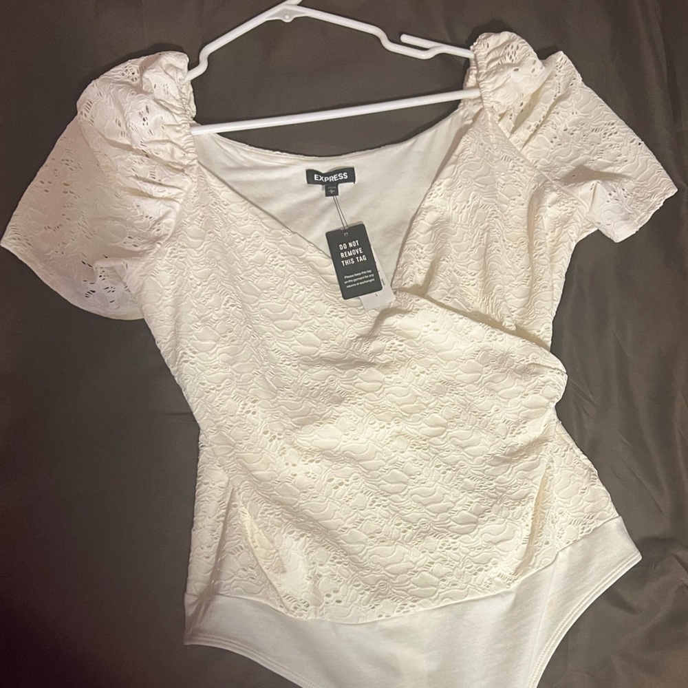 NWT Express bodysuit. Lace. Thong back.